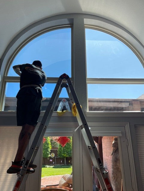 before and after window film tint heat reduction block the sun